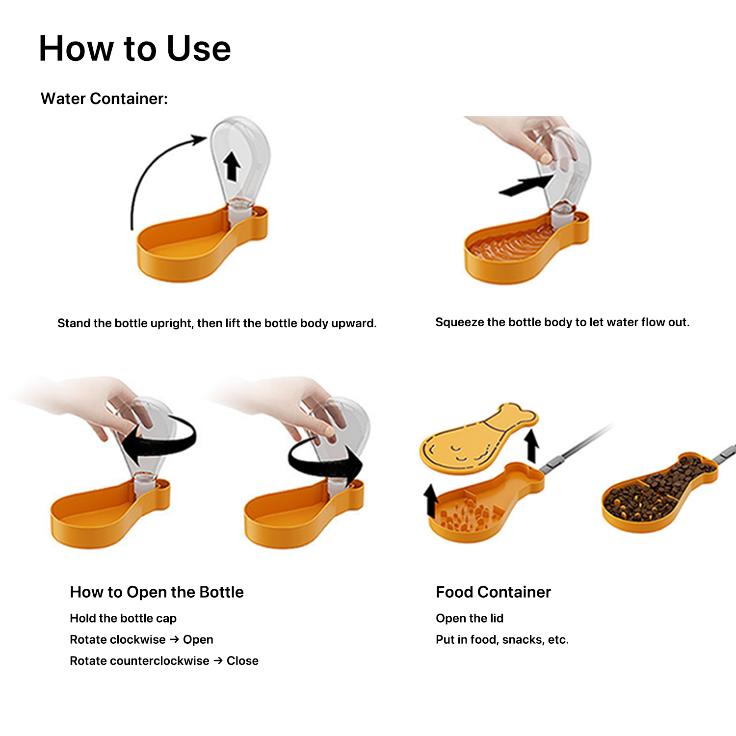 Chicken Leg Travel Pet Feeder – 2-in-1 Portable Food & Water Container | GraviPaw