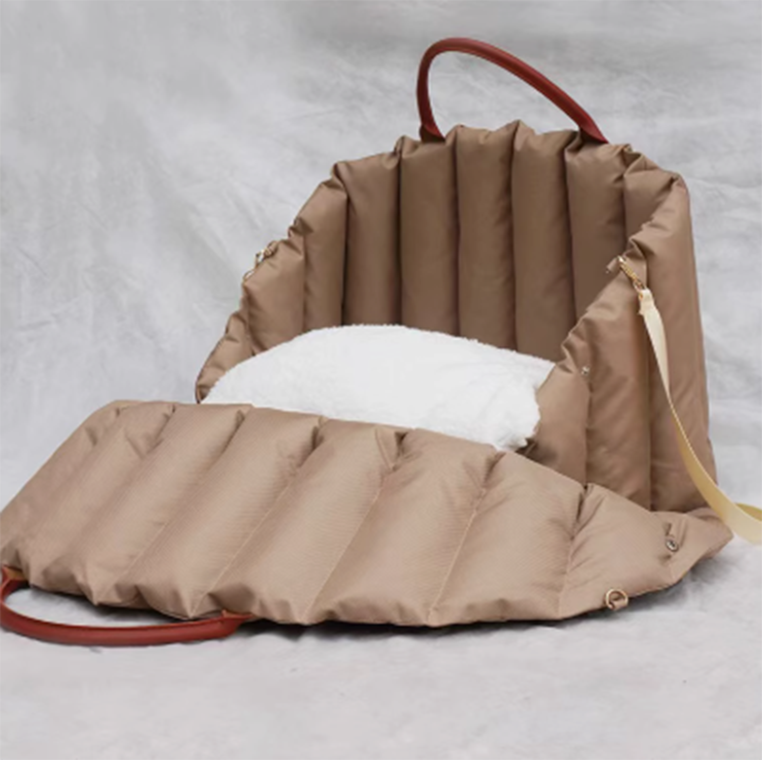 2-in-1 Foldable Pet Bed Carrier – Oxford Fabric Travel Nest for Cats & Small Dogs