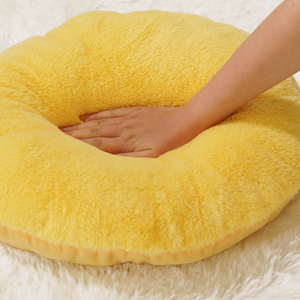 Pumpkin Cozy Cat Cave Bed – Soft Plush Hideaway for Cats