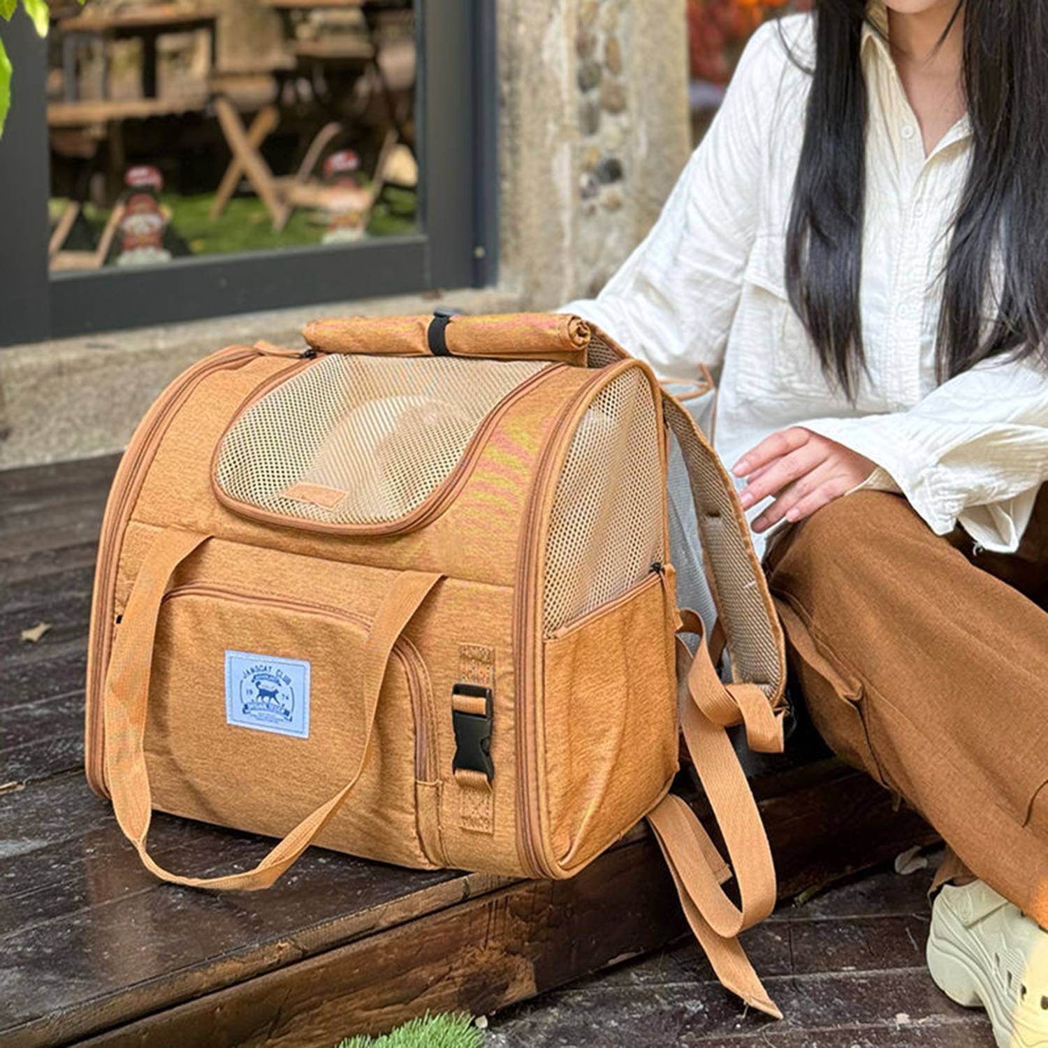 Expandable Large-Space Travel Pet Carrier Bag – Single Shoulder or Handbag for Cats & Small Dogs