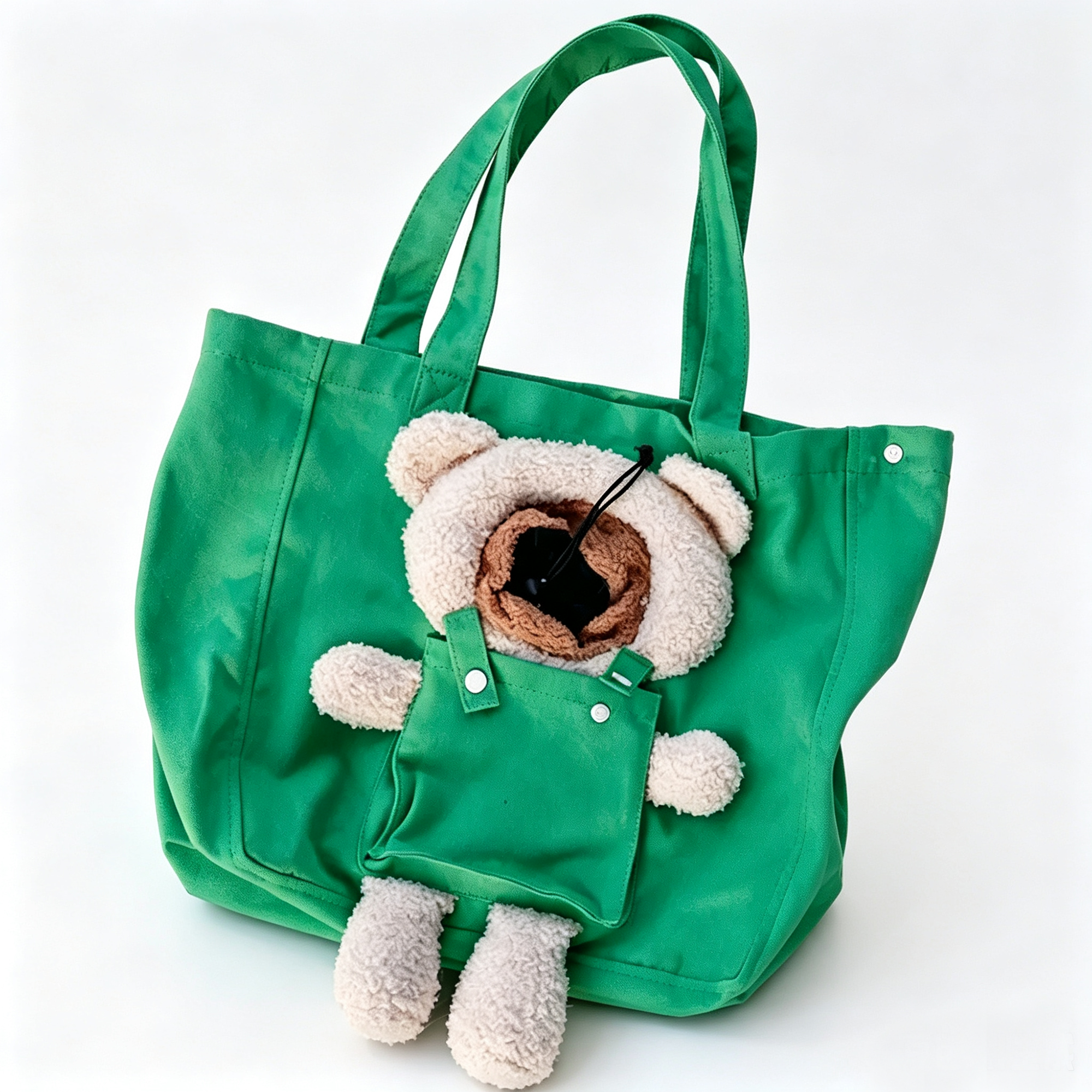 Roomy Bear Canvas Pet Carrier Tote
