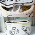 Load image into Gallery viewer, Canned Food Style Plush Cat Bed – Cozy Round Sleeping Nest with Cushion for Cats & Small Dogs
