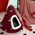 Load image into Gallery viewer, DIY Christmas Tree Cat House Kit – Felt Pet Bed with Ornaments | Build-Your-Own Christmas Hideaway for Cats & Kittens
