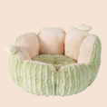Load image into Gallery viewer, Cactus Blossom Plush Cat Bed – Cozy Wrap-Around Sofa Bed with Removable Cushion for Cats
