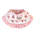 Load image into Gallery viewer, Strawberry milk print ruffle pet bandana collar on white background for small dogs and cats
