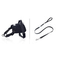 Load image into Gallery viewer, Black anti pull dog vest harness with adjustable leash set product shot
