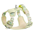 Load image into Gallery viewer, Back view of lemon green breathable mesh dog harness with soft padding
