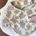 Load image into Gallery viewer, Lightweight floral cotton pet collar with snap-button closure lifestyle shot
