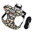 Load image into Gallery viewer, Daisy floral step-in dog harness with leash on white background for small and medium dogs
