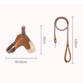 Load image into Gallery viewer, 60cm/120cm）Dog harness and leash size chart showing 46-60cm chest and 120cm leash
