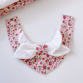 Load image into Gallery viewer, Floral bow bandana pet collar with adjustable snap-button closure lifestyle shot
