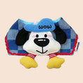 Load image into Gallery viewer,  GraviPaw WOW Pup Checker Denim Dog Bandana Bib – Front View
