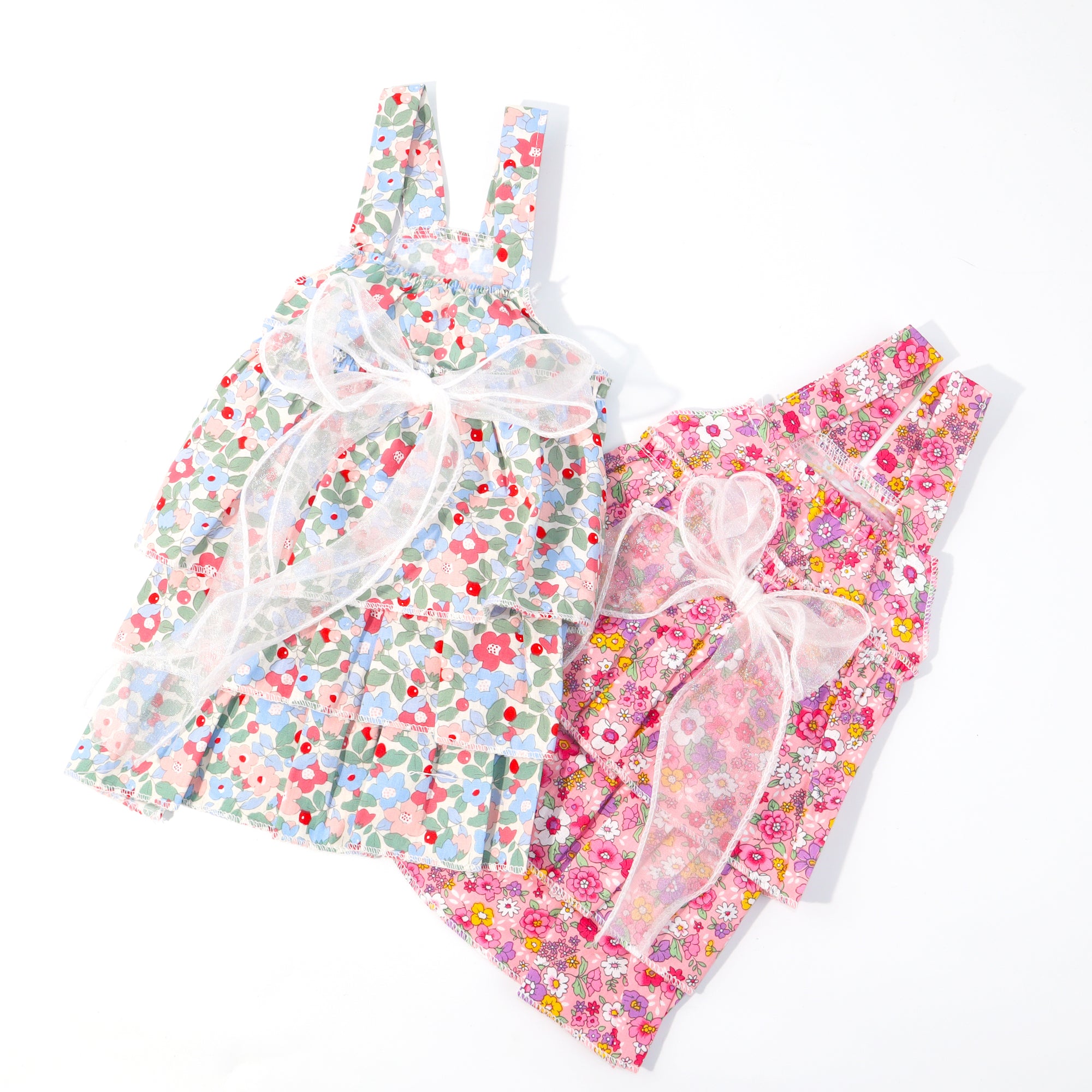 Layered Ruffle Floral Pet Dress – Rabbits, Cats & Small Dog Clothing