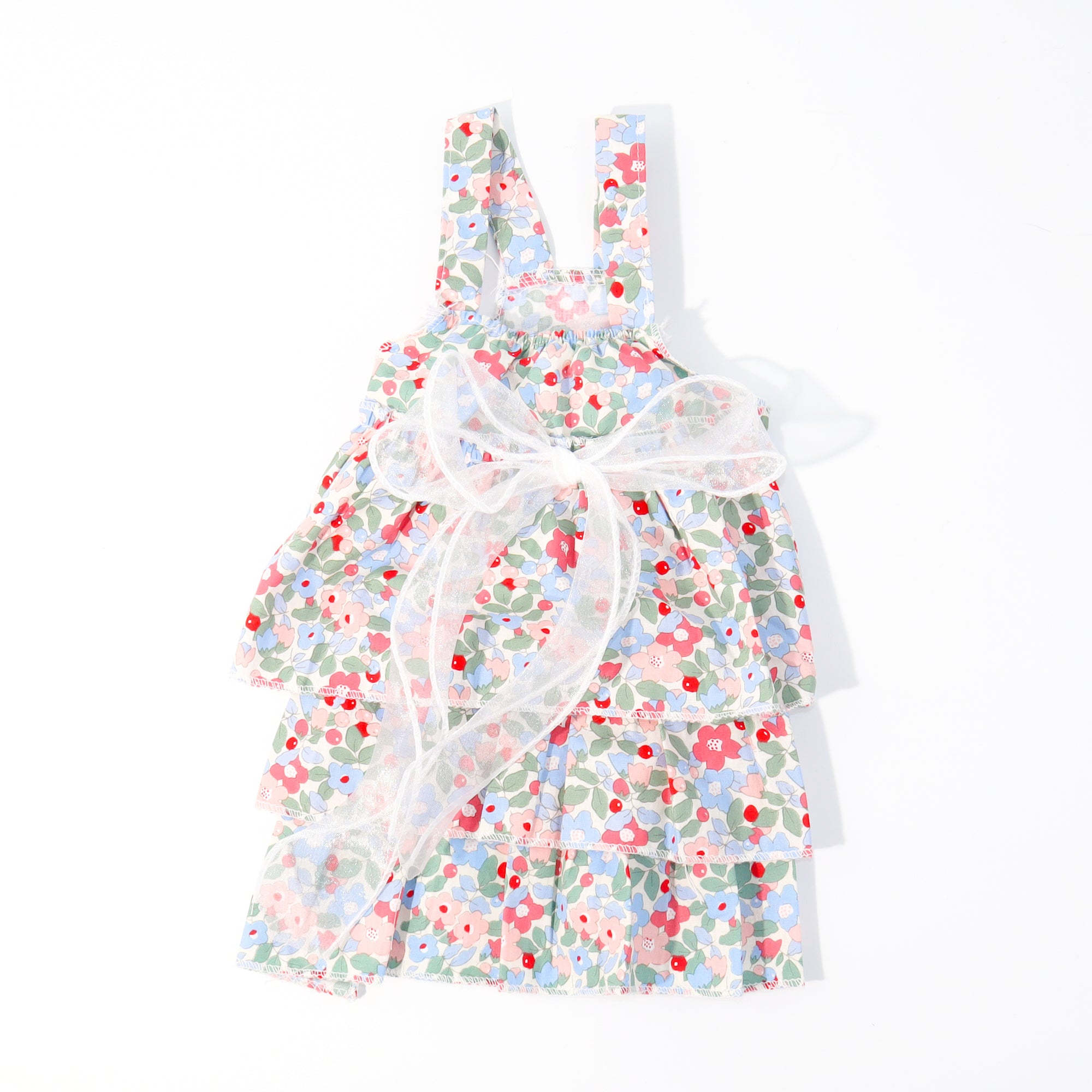 Layered Ruffle Floral Pet Dress – Rabbits, Cats & Small Dog Clothing