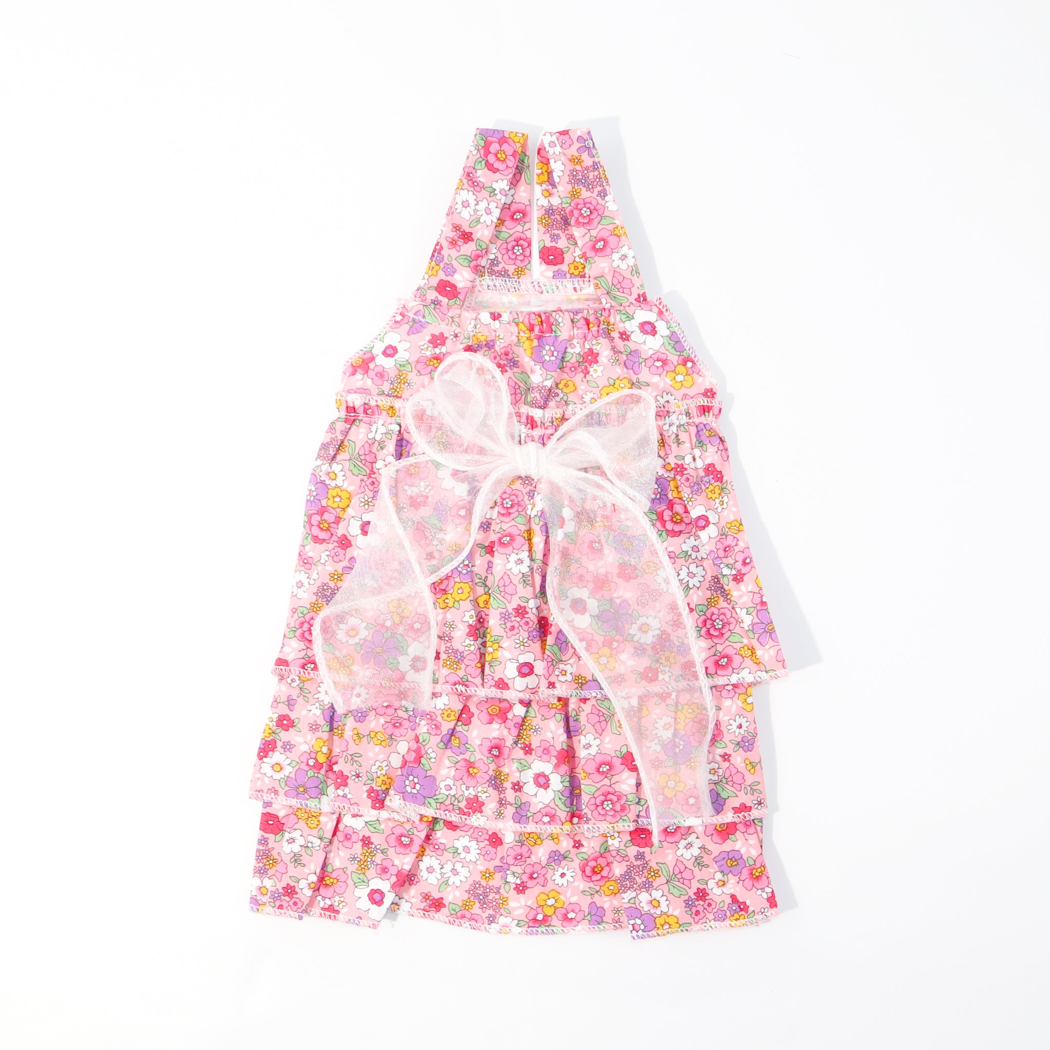 Layered Ruffle Floral Pet Dress – Rabbits, Cats & Small Dog Clothing