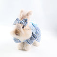 Load image into Gallery viewer, Blue Plaid Pet Dress with Bow
