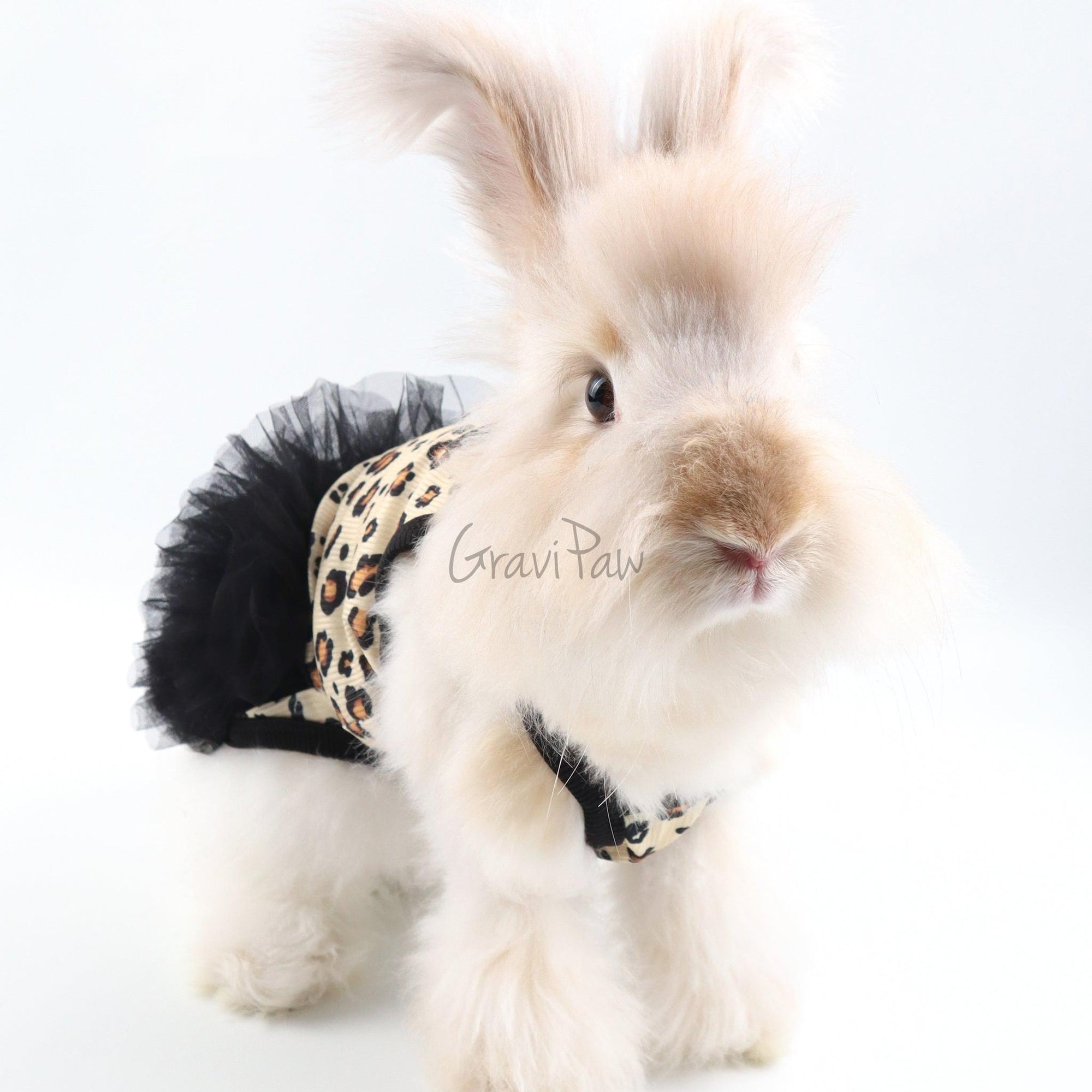 Leopard Tutu Pet Dress – Stylish Outfit for Rabbits, Cats & Small Dogs
