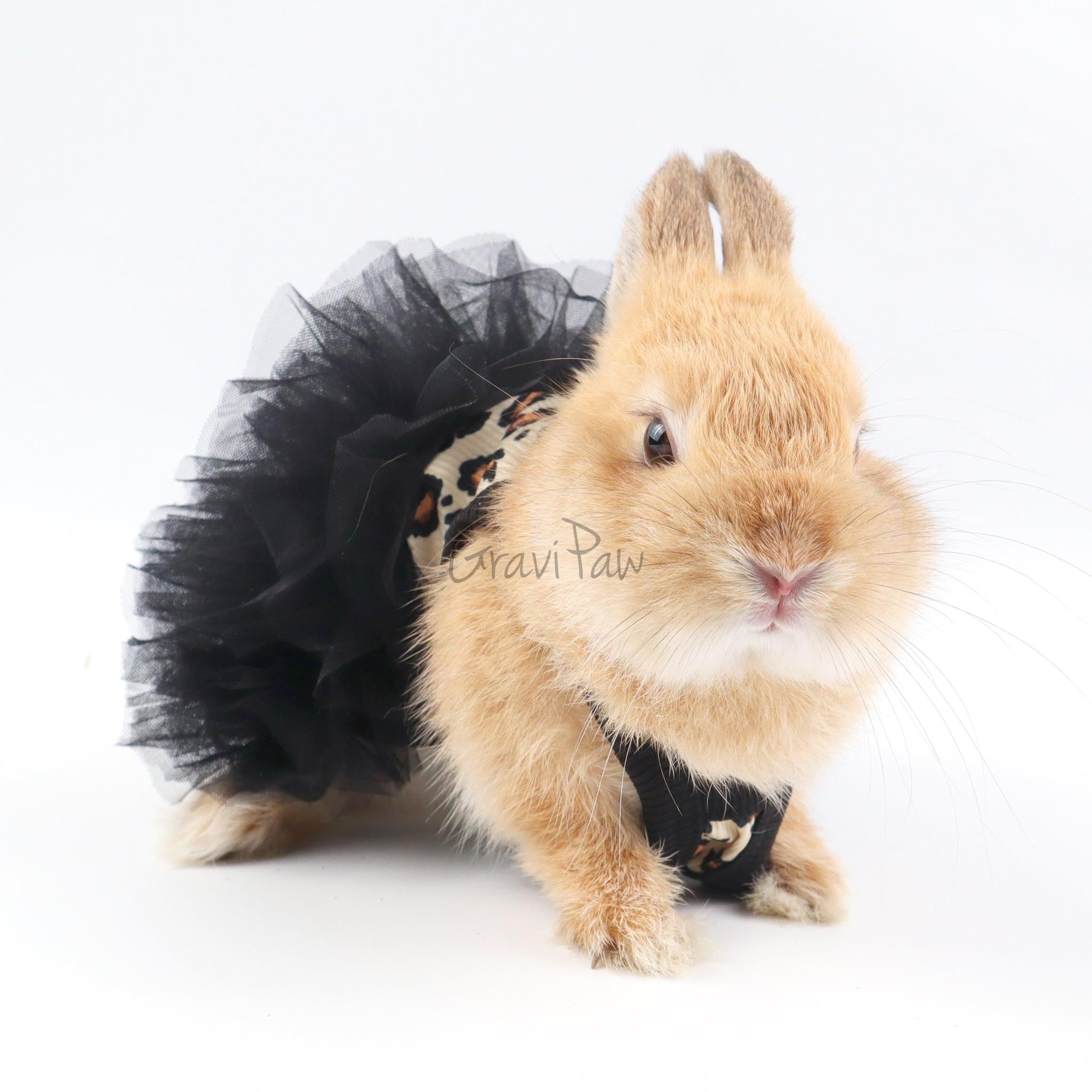 Leopard Tutu Pet Dress – Stylish Outfit for Rabbits, Cats & Small Dogs