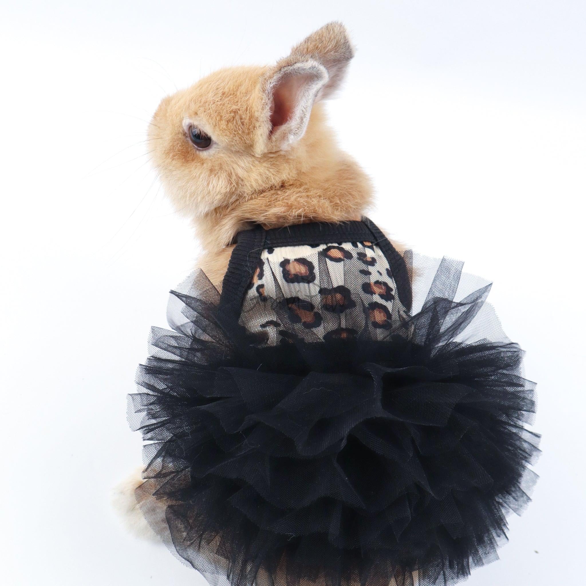 Leopard Tutu Pet Dress – Stylish Outfit for Rabbits, Cats & Small Dogs