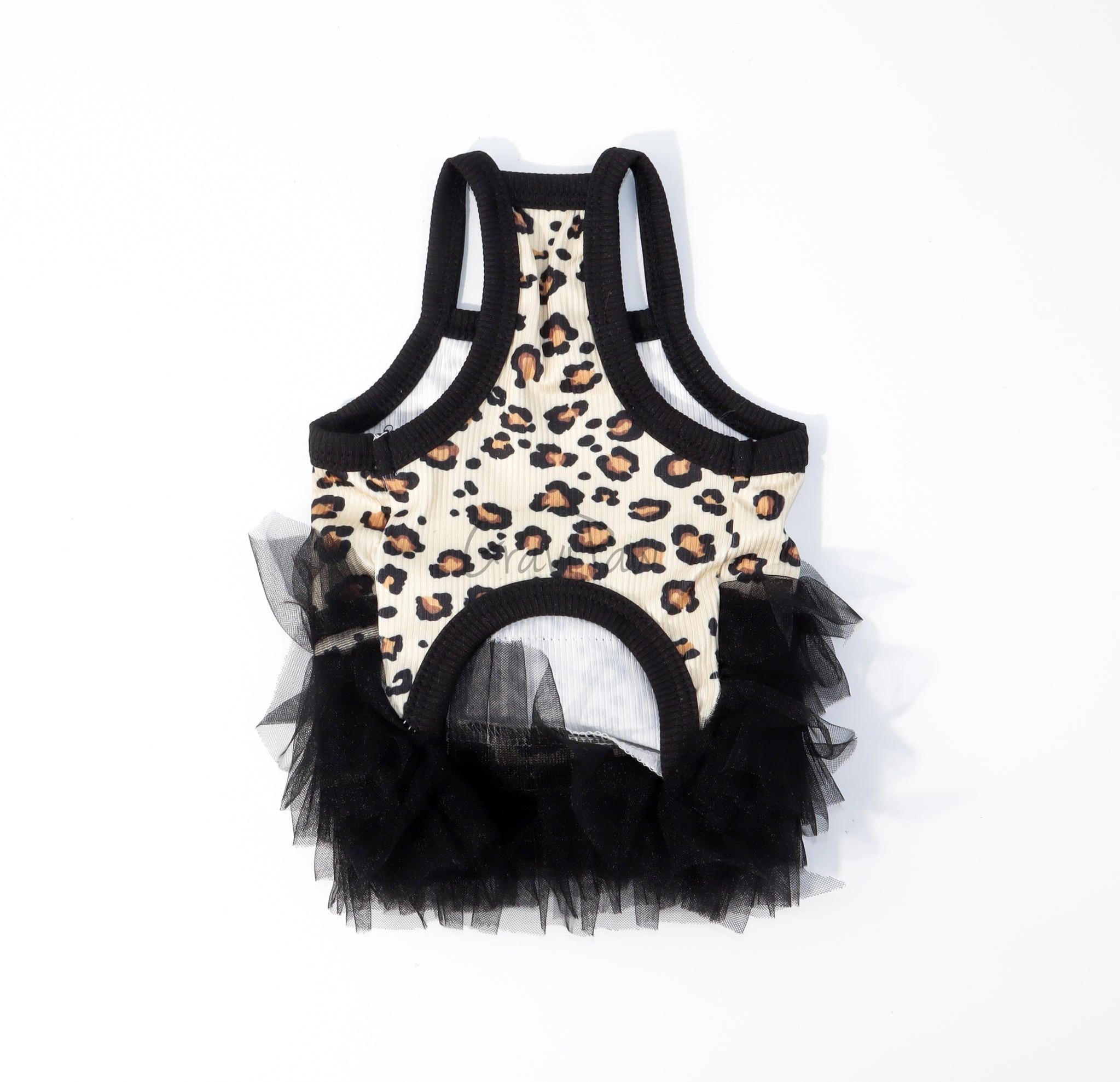 Leopard Tutu Pet Dress – Stylish Outfit for Rabbits, Cats & Small Dogs