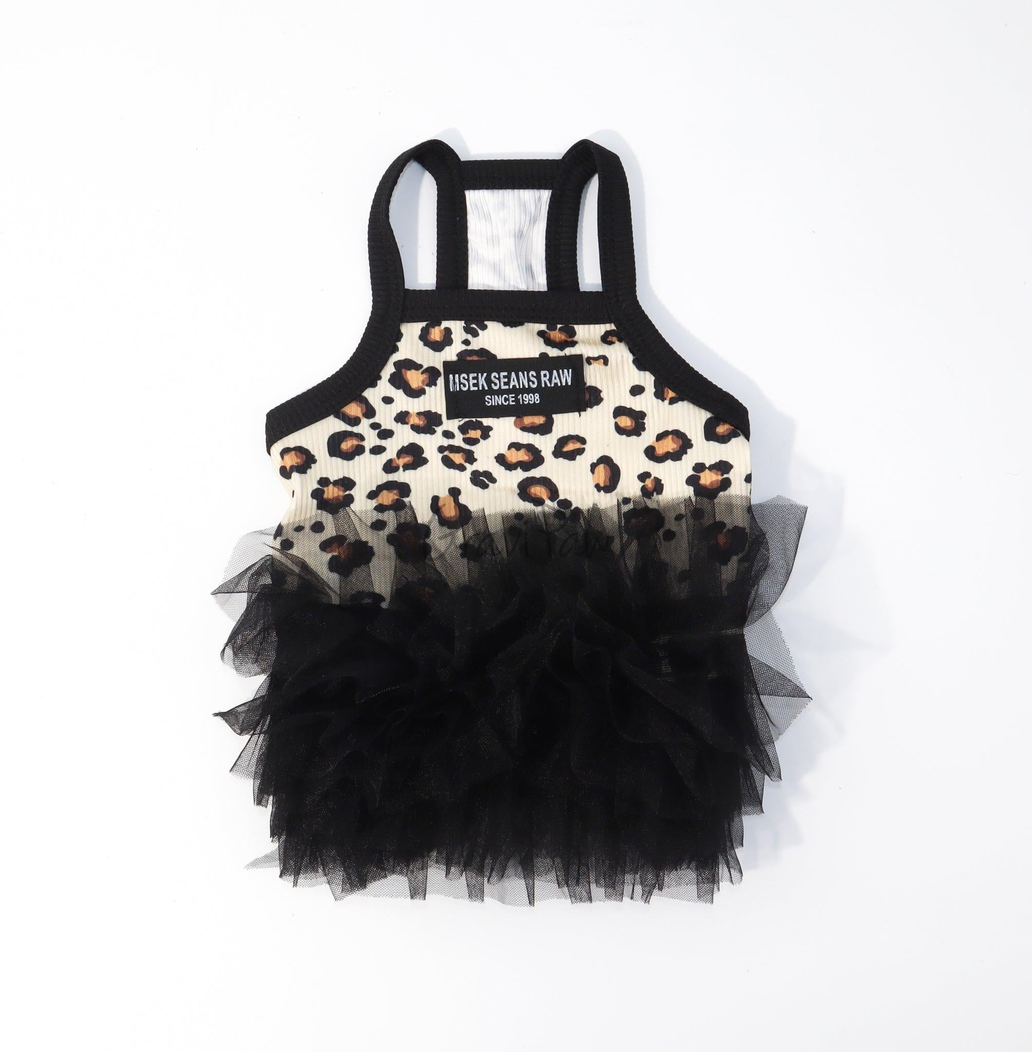 Leopard Tutu Pet Dress – Stylish Outfit for Rabbits, Cats & Small Dogs