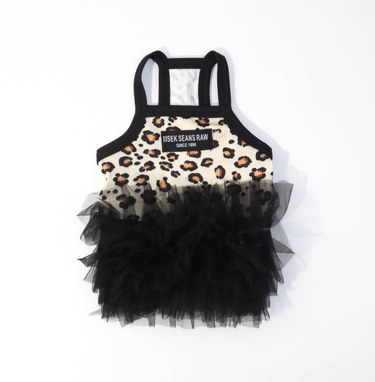 Leopard Tutu Pet Dress – Stylish Outfit for Rabbits, Cats & Small Dogs
