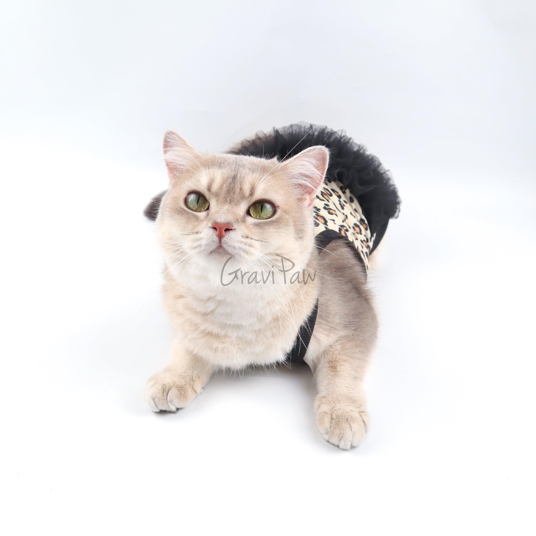 Leopard Tutu Pet Dress – Stylish Outfit for Rabbits, Cats & Small Dogs