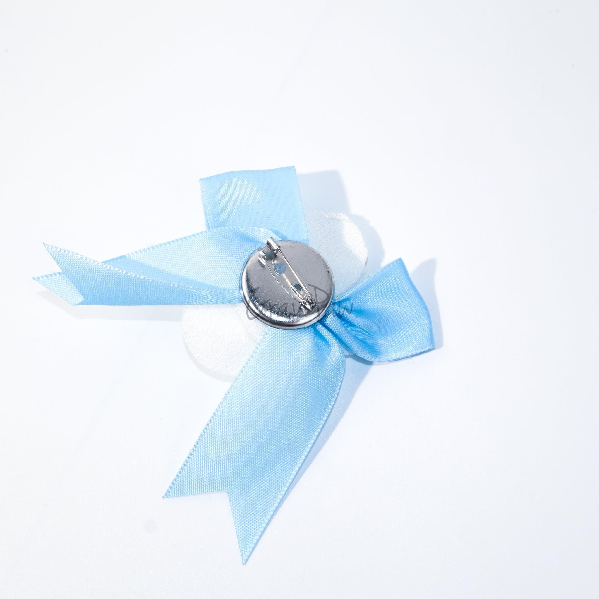 Blue Plaid Pet Dress with Bow