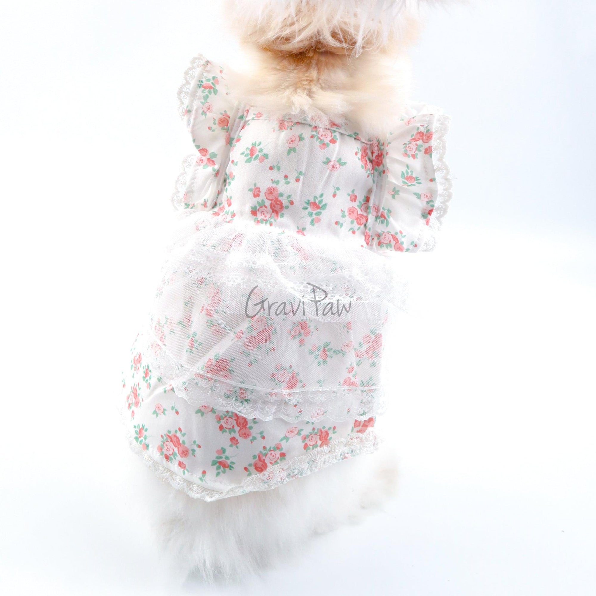Floral Lace Pet Dress – Elegant Outfit for Rabbits, Cats & Small Dogs