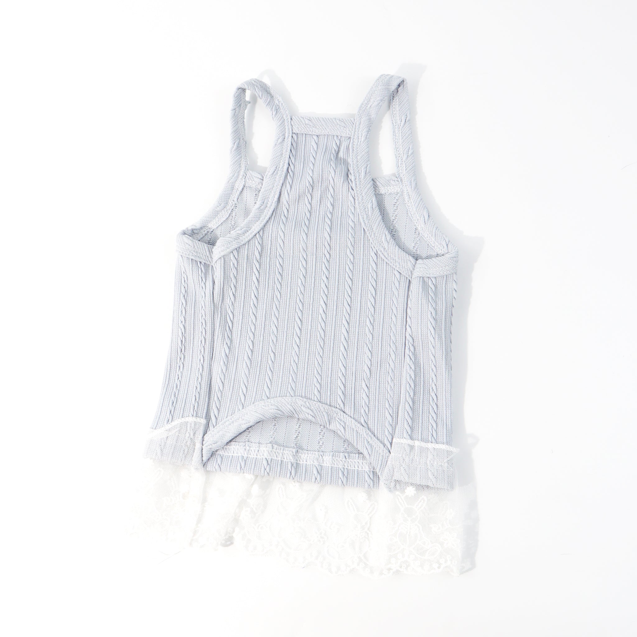 Blue Knit Lace Pet Dress – Cute Outfit for Rabbits, Cats & Small Dogs