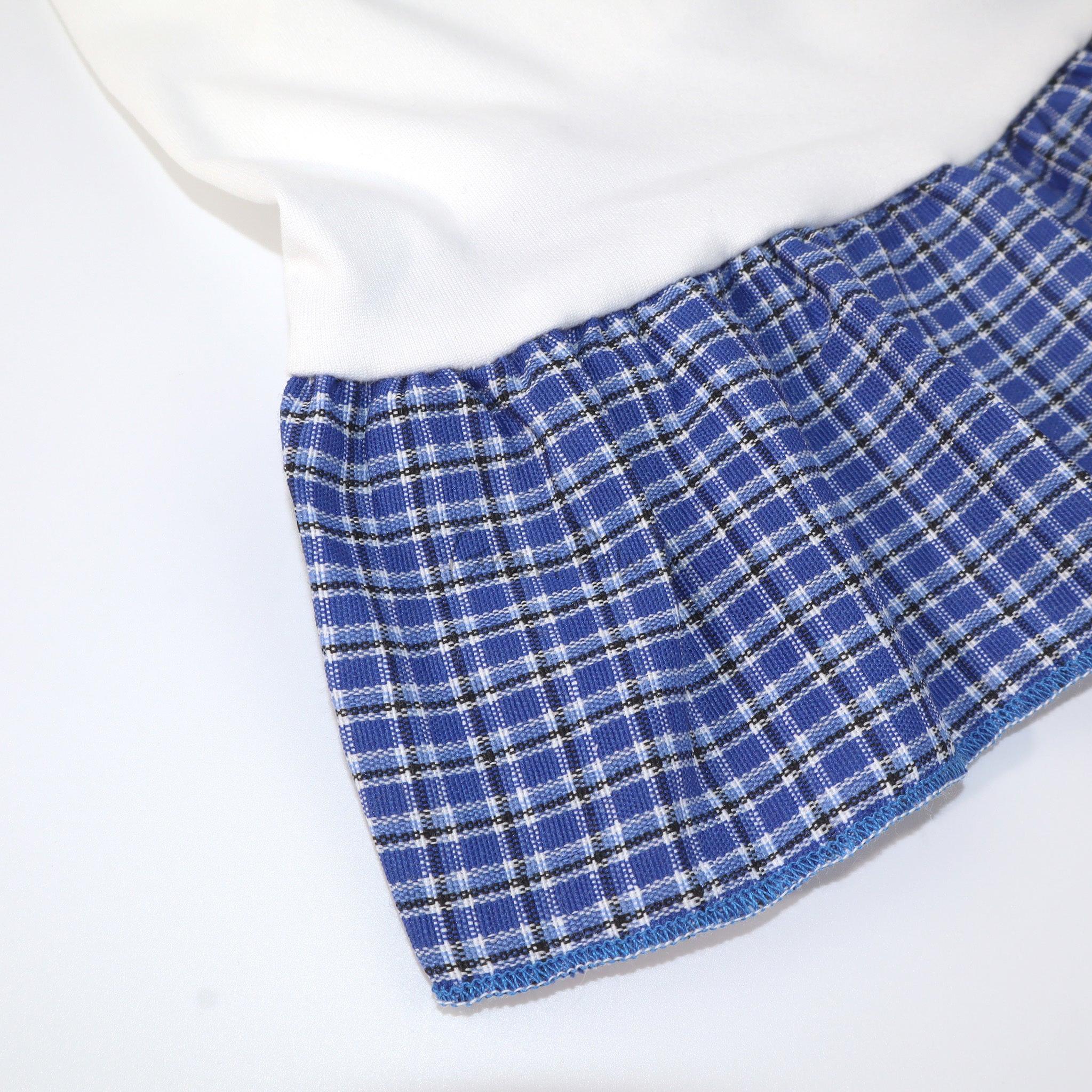 Stylish Plaid Bow Pet Dress – Cute Outfit for Small Dogs, Cats & Rabbits