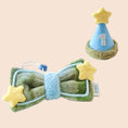 Load image into Gallery viewer, Pet Birthday Hat and Bow Bandana Set - Blue Star Number One
