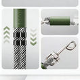 Load image into Gallery viewer, Product feature collage of green rope puppy leash with handle and clip details
