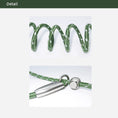 Load image into Gallery viewer, Close-up detail of reflective climbing-grade nylon rope and zinc alloy hardware
