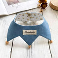 Load image into Gallery viewer, Blue denim side of reversible two-in-one pet bandana collar
