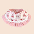 Load image into Gallery viewer, Strawberry milk pet bandana collar with pastel pink ruffle design for cats and dogs
