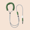 Load image into Gallery viewer, Strong green rope dog leash with soft foam beaded handle and adjustable nylon rope
