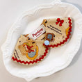 Load image into Gallery viewer, Soft cotton vintage bear print pet collar on white decorative plate
