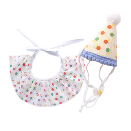 gravipaw pet birthday hat and scarf set for cats and small dogs