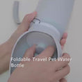 Load and play video in Gallery viewer, Portable Foldable Pet Water Bottle – Leak-Proof Travel Dispenser for Dogs & Cats | GraviPaw
