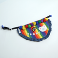 Load image into Gallery viewer, Adjustable snap closure on Pride rainbow bandana for cats, dogs, and rabbits
