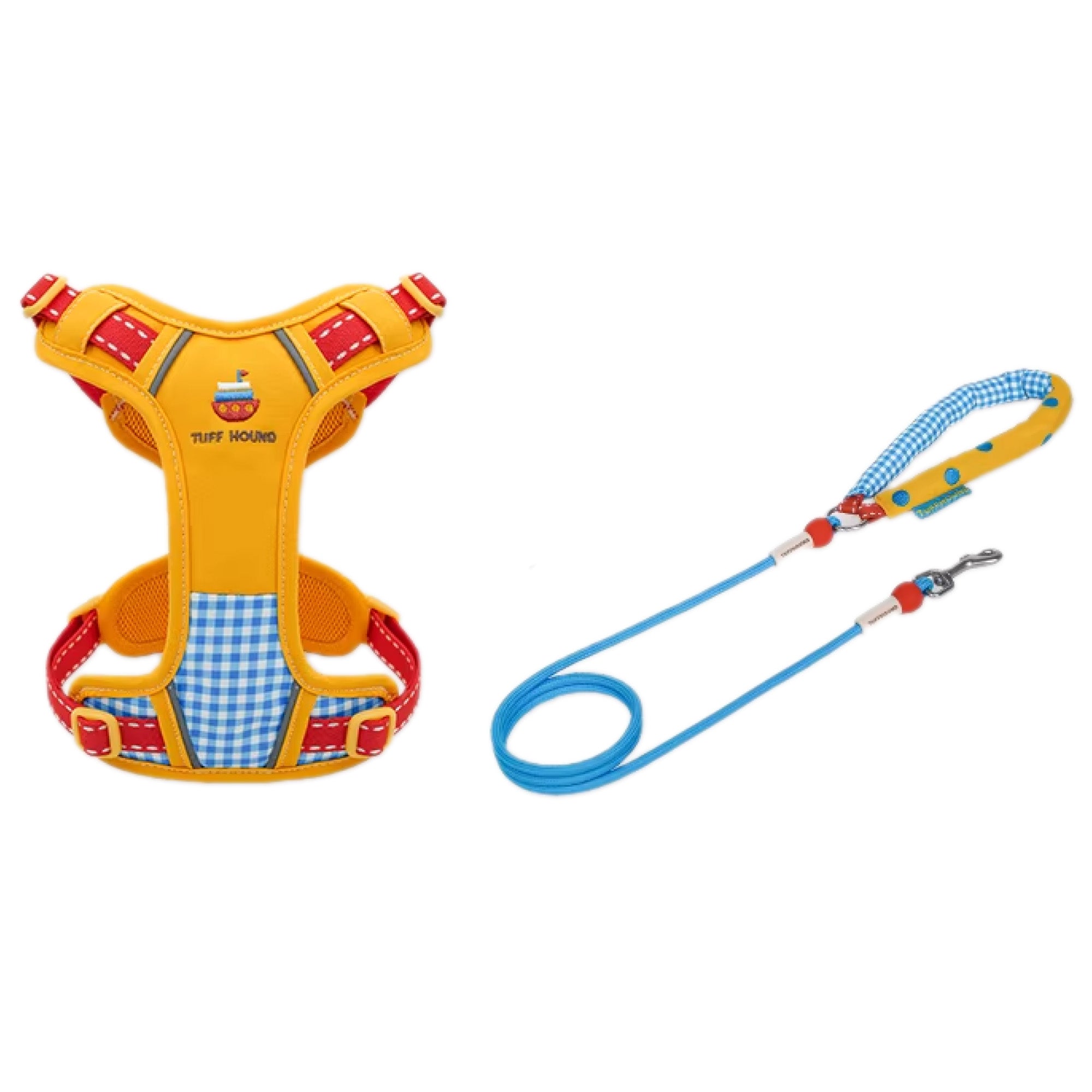 yellow dog harness and leash set adjustable reflective lightweight pet harness for dogs